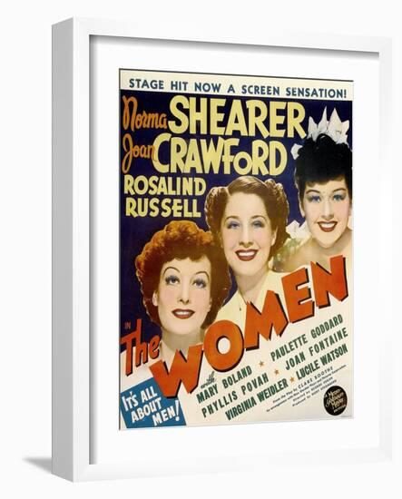 The Women, Joan Crawford, Norma Shearer, Rosalind Russell, 1939-null-Framed Art Print