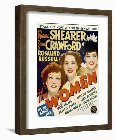 The Women, Joan Crawford, Norma Shearer, Rosalind Russell, 1939-null-Framed Art Print