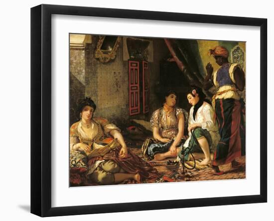 The Women of Algiers in Their Apartment, 1834-Eugene Delacroix-Framed Giclee Print