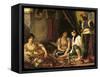 The Women of Algiers in Their Apartment, 1834-Eugene Delacroix-Framed Stretched Canvas