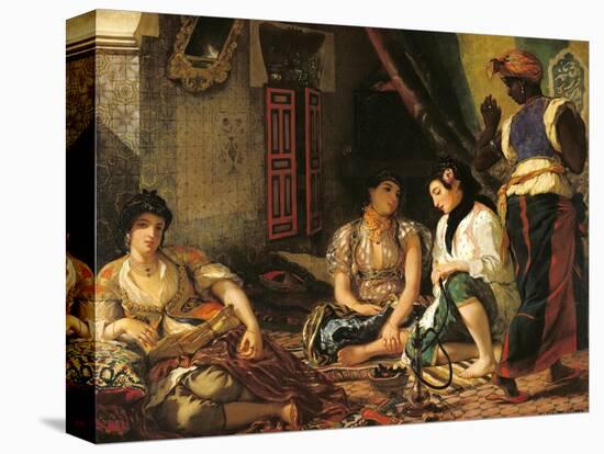 The Women of Algiers in Their Apartment, 1834-Eugene Delacroix-Stretched Canvas