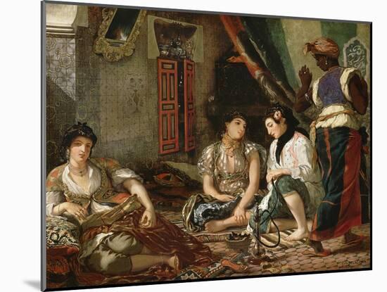The Women of Algiers in their Apartment, 1834-Eugene Delacroix-Mounted Giclee Print