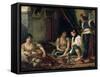 The Women of Algiers in their Apartment-Eugene Delacroix-Framed Stretched Canvas