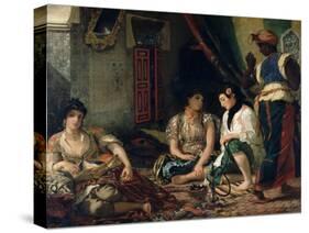 The Women of Algiers in their Apartment-Eugene Delacroix-Stretched Canvas