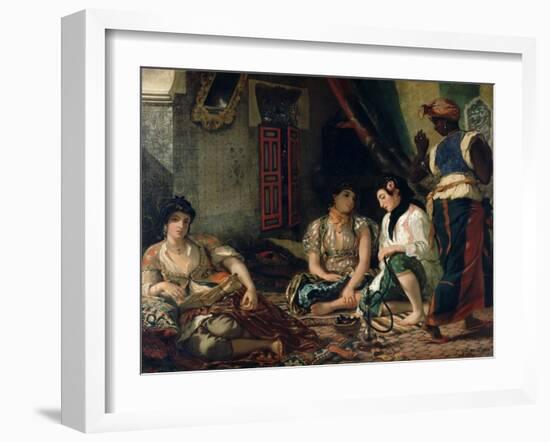 The Women of Algiers in their Apartment-Eugene Delacroix-Framed Giclee Print