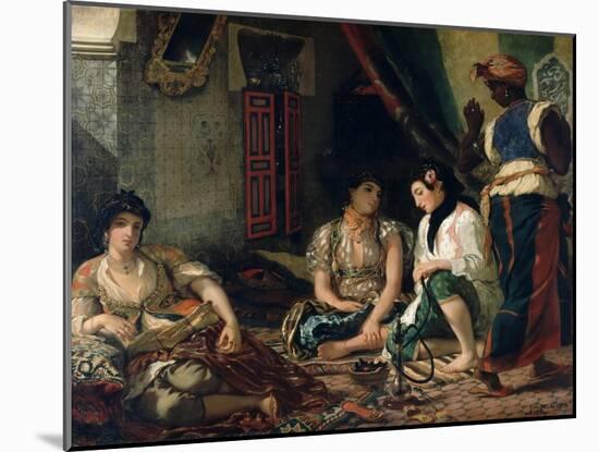 The Women of Algiers in their Apartment-Eugene Delacroix-Mounted Giclee Print