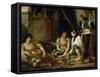 The Women of Algiers in their Apartment-Eugene Delacroix-Framed Stretched Canvas