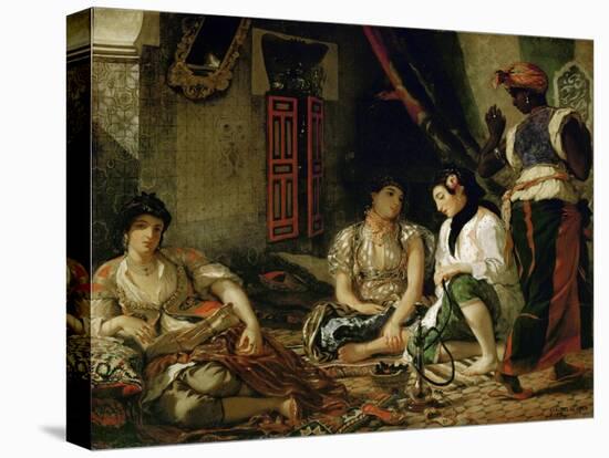 The Women of Algiers in their Apartment-Eugene Delacroix-Stretched Canvas