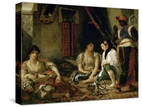 The Women of Algiers in their Apartment-Eugene Delacroix-Stretched Canvas