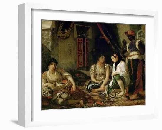 The Women of Algiers in their Apartment-Eugene Delacroix-Framed Giclee Print