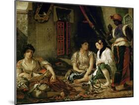 The Women of Algiers in their Apartment-Eugene Delacroix-Mounted Giclee Print
