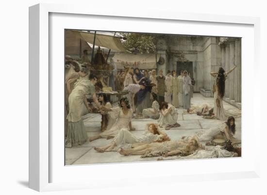 The Women of Amphissa, 1887 (Oil on Canvas)-Lawrence Alma-Tadema-Framed Giclee Print