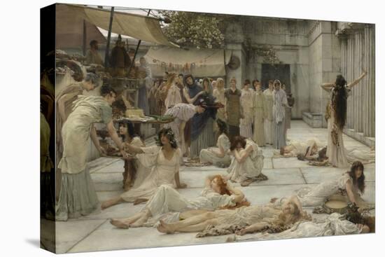 The Women of Amphissa, 1887 (Oil on Canvas)-Lawrence Alma-Tadema-Stretched Canvas