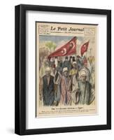 The Women of Cairo Demonstrate Their Rights-Andre Galland-Framed Art Print