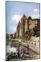 The Women of Josselin Doing their Laundry, Brittany, France, C1924-null-Mounted Giclee Print
