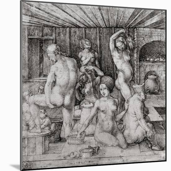 The Women's Bath, 1496-Albrecht Dürer-Mounted Giclee Print