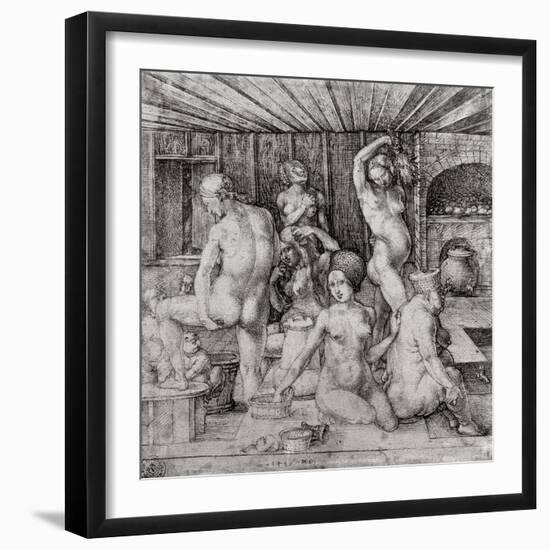 The Women's Bath, 1496-Albrecht Dürer-Framed Premium Giclee Print