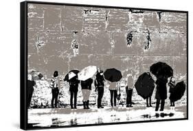 The Women's Side, from the Series Tuesday at the Wailing Wall (2016)-Joy Lions-Framed Stretched Canvas