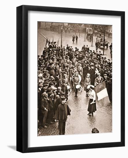 The Women's Social and Political Union Fife and Drum Band Out for the First Time, 13th May 1909-null-Framed Photographic Print