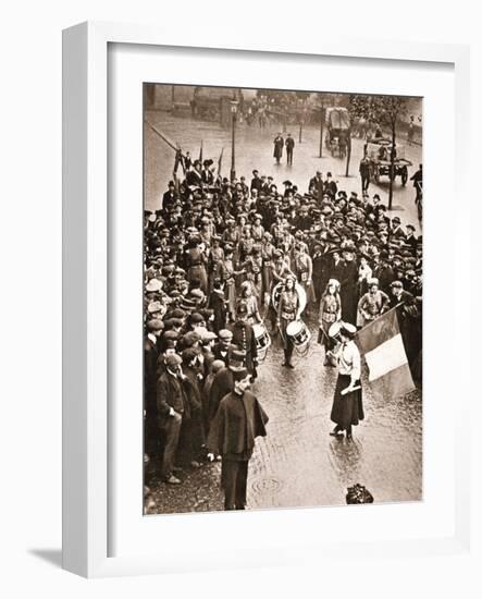 The Women's Social and Political Union Fife and Drum Band Out for the First Time, 13th May 1909-null-Framed Photographic Print