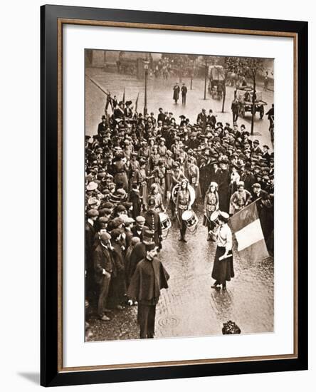 The Women's Social and Political Union Fife and Drum Band Out for the First Time, 13th May 1909-null-Framed Photographic Print