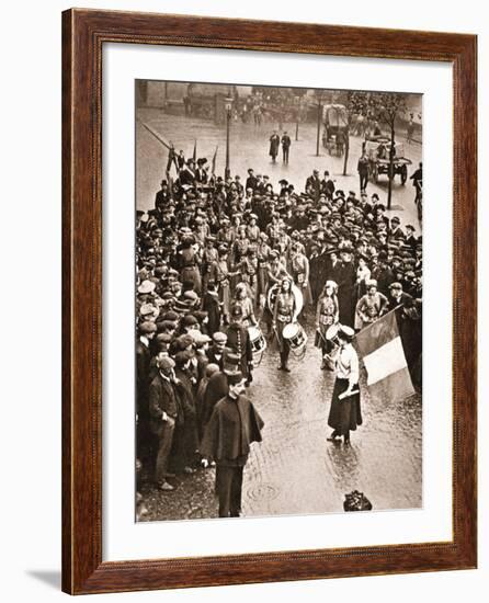 The Women's Social and Political Union Fife and Drum Band Out for the First Time, 13th May 1909-null-Framed Photographic Print