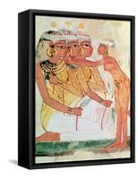 The Women's Toilet, from the Tomb of Nakht, New Kingdom, circa 1400 BC (Wall Painting)-null-Framed Stretched Canvas