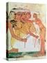 The Women's Toilet, from the Tomb of Nakht, New Kingdom, circa 1400 BC (Wall Painting)-null-Stretched Canvas