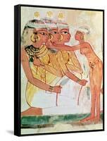 The Women's Toilet, from the Tomb of Nakht, New Kingdom, circa 1400 BC (Wall Painting)-null-Framed Stretched Canvas