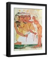 The Women's Toilet, from the Tomb of Nakht, New Kingdom, circa 1400 BC (Wall Painting)-null-Framed Giclee Print