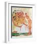 The Women's Toilet, from the Tomb of Nakht, New Kingdom, circa 1400 BC (Wall Painting)-null-Framed Giclee Print