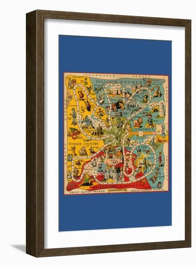 The Wonderful Game of Oz - Board-John R. Neill-Framed Art Print