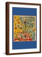 The Wonderful Game of Oz - Board-John R. Neill-Framed Art Print