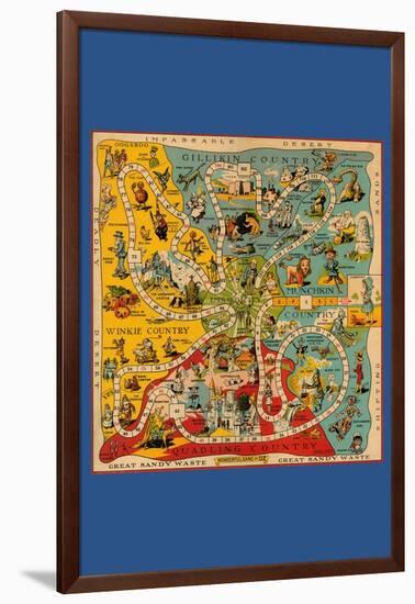 The Wonderful Game of Oz - Board-John R. Neill-Framed Art Print