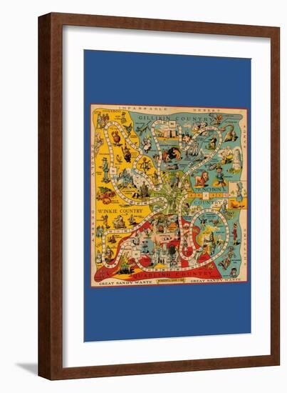 The Wonderful Game of Oz - Board-John R. Neill-Framed Art Print