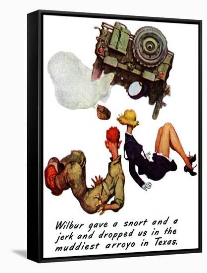 "The Wonderful Life of Wilbur the Jeep" B, January 29,1944-Norman Rockwell-Framed Stretched Canvas