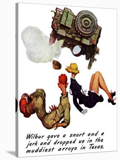 "The Wonderful Life of Wilbur the Jeep" B, January 29,1944-Norman Rockwell-Stretched Canvas