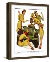 "The Wonderful Life of Wilbur the Jeep" B-Norman Rockwell-Framed Giclee Print