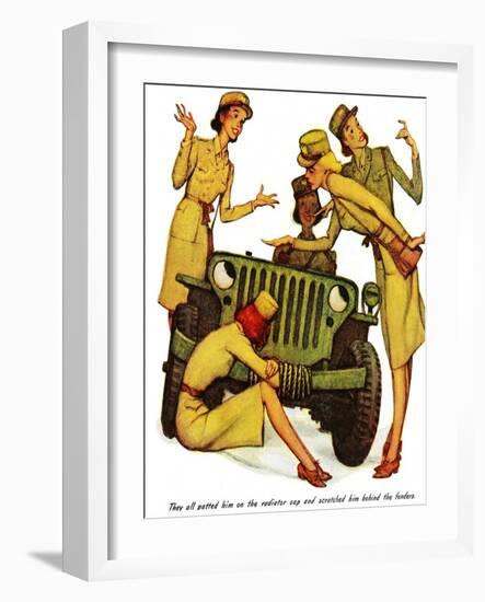 "The Wonderful Life of Wilbur the Jeep" B-Norman Rockwell-Framed Giclee Print