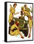 "The Wonderful Life of Wilbur the Jeep" B-Norman Rockwell-Framed Stretched Canvas