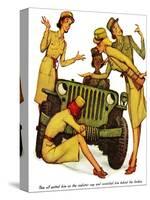 "The Wonderful Life of Wilbur the Jeep" B-Norman Rockwell-Stretched Canvas