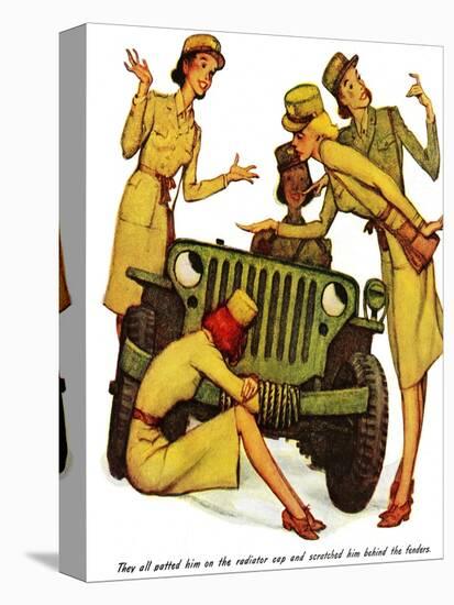 "The Wonderful Life of Wilbur the Jeep" B-Norman Rockwell-Stretched Canvas