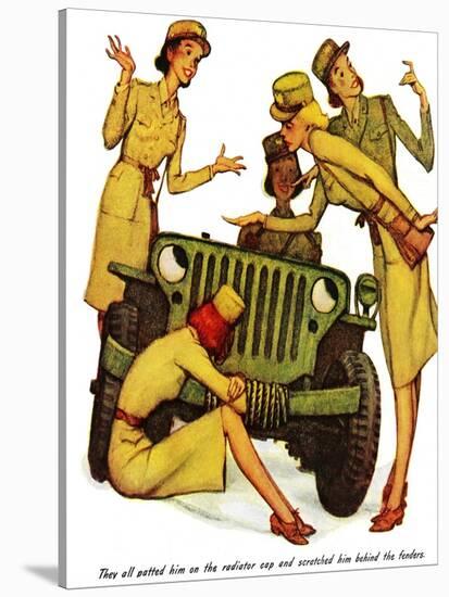 "The Wonderful Life of Wilbur the Jeep" B-Norman Rockwell-Stretched Canvas