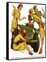"The Wonderful Life of Wilbur the Jeep" B-Norman Rockwell-Framed Stretched Canvas