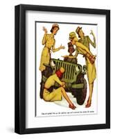 "The Wonderful Life of Wilbur the Jeep" B-Norman Rockwell-Framed Giclee Print