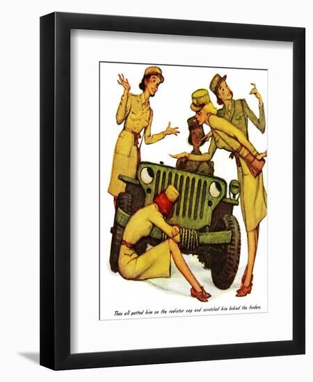 "The Wonderful Life of Wilbur the Jeep" B-Norman Rockwell-Framed Giclee Print