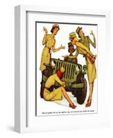 "The Wonderful Life of Wilbur the Jeep" B-Norman Rockwell-Framed Giclee Print