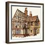 The Wonderful Story of Britain: Building a Tudor House-Peter Jackson-Framed Giclee Print