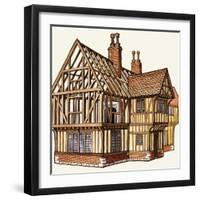 The Wonderful Story of Britain: Building a Tudor House-Peter Jackson-Framed Giclee Print