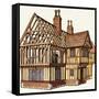 The Wonderful Story of Britain: Building a Tudor House-Peter Jackson-Framed Stretched Canvas